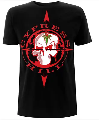 Buy Cypress Hill Unisex T-shirt Skull Compass Official Merch New Black Red Size (l) • 17.89£
