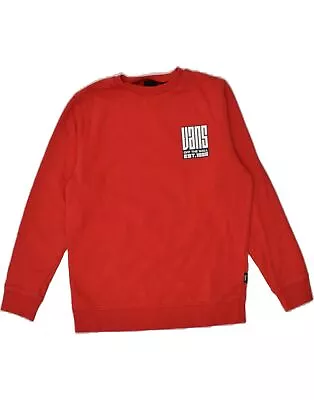 Buy VANS Boys Graphic Sweatshirt Jumper 11-12 Years Small Red Cotton AD14 • 15.28£