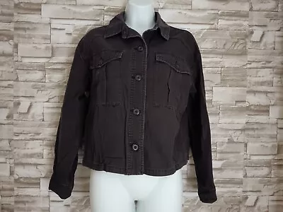 Buy Women Jeans Jacket  Top - Chest Pocket  Button Down Top  Size 10 UK Black New Lo • 8.99£
