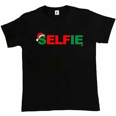 Buy Selfie Elf Santa Hat Christmas Xmas Crimbo Mens T-Shirt • 7.99£