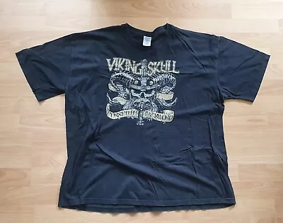 Buy Viking Skull T-Shirt 'Cursed By The Sword' Size 2XL (55) • 9.99£
