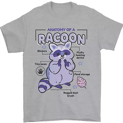 Buy Anatomy Of A Racoon Funny Mens T-Shirt 100% Cotton • 8.49£