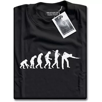 Buy Evolution Of Snooker Or Pool Ape To Player Mens Black NEW T-Shirt Top Gift • 13.99£