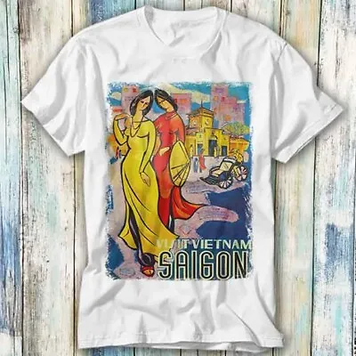 Buy Saigon Vietnam Vintage Travel Poster T Shirt Meme Gift Top Tee Unisex 1133 • 6.35£