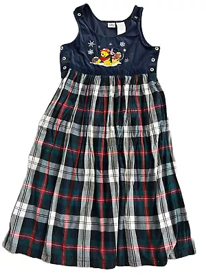 Buy Disney Store Womens Corduroy Jumper Size S Embroidered Winnie The Pooh XmasPlaid • 32.13£