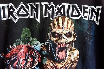 Buy Iron Maiden Book Of Souls 2016 Tour M Black T-shirt Band Rock Music Metal • 25£