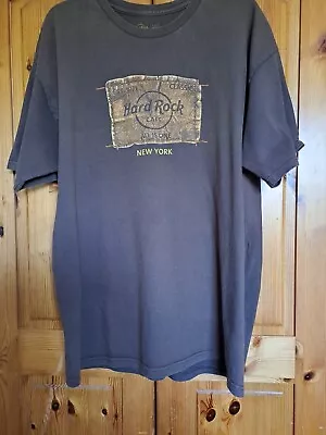 Buy Hard Rock Cafe Men's T-shirt New York, Brown - Size XL • 8.95£