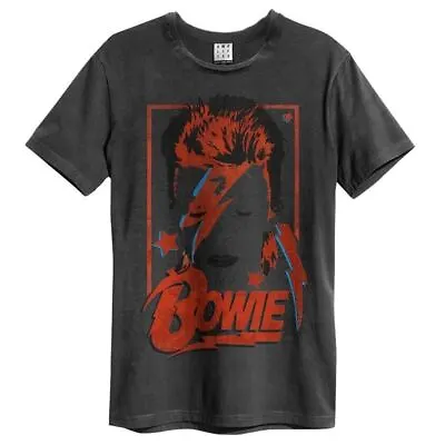 Buy Amplified David Bowie Aladdin Sane Cotton Grey T-Shirt • 22.95£