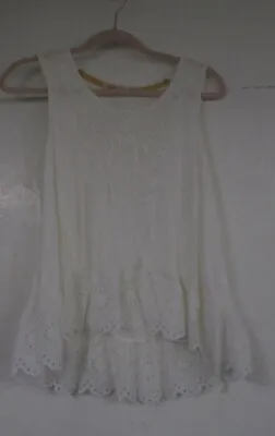 Buy White Sleeveless Tank Top Shirt Woman Size Small Sopranos NEW W/ Tags • 9.35£