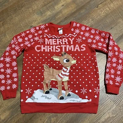 Buy RUDOLPH THE RED NOSED REINDEER  Christmas Sweater Medium (7-9) • 8.84£