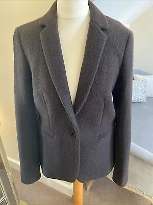 Buy Massimo Dutti Brown Wool Jacket Size 10 • 19£
