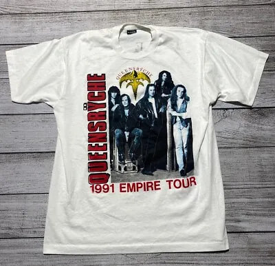 Buy Rare Vintage 1991 Queensryche Empire Tour T-Shirt White Original Metal • 127.56£