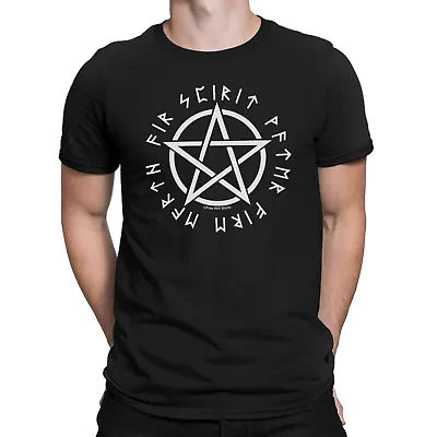Buy Mens ORGANIC Cotton T-Shirt PENTAGRAM Elements Star Witchcraft Black Dark Magic • 10.95£