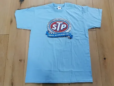 Buy STP Mens Racing Team Blue Cotton Tee T-Shirt UK L (NEW) 2014 60th Anniversary • 19£