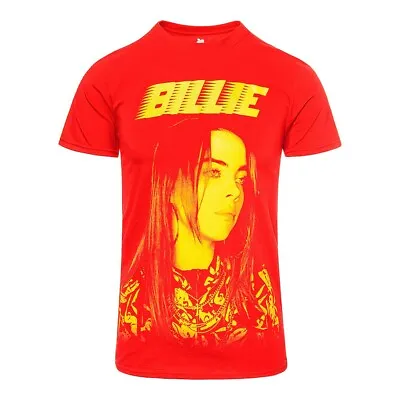 Buy Billie Eilish Racer Logo Jumbo Red T-Shirt - OFFICIAL. Size :Large • 9.99£