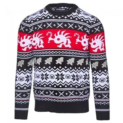 Buy World Of Warcraft 2017 We Love Fine Blizzard Murloc Ugly Christmas Sweater New • 167.03£