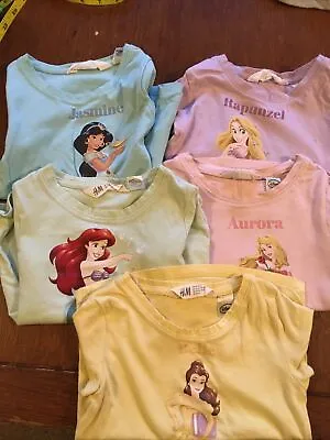 Buy Girls Disney Princess Tshirts X5 28-24 Months • 5£