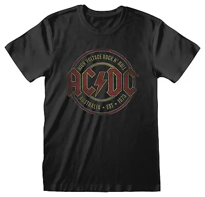 Buy AC DC Established 1973 T Shirt Official Australia Logo Black Mens New SMLXLXXL • 14.99£