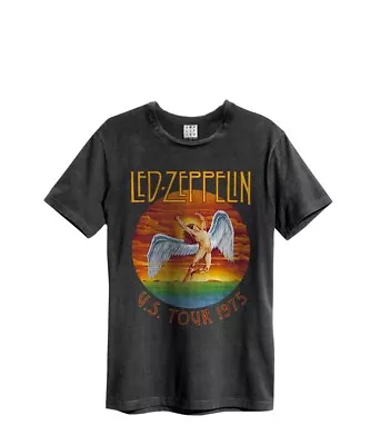 Buy Led Zeppelin Tour 1975 Vintage Charcoal Medium Unisex T-Shirt Official NEW • 20.99£
