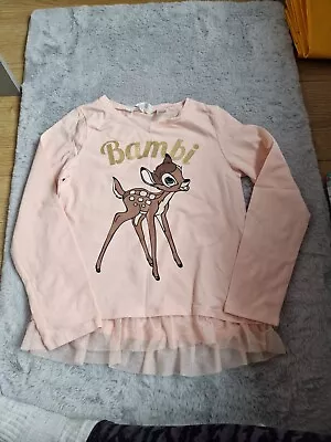 Buy Girls H&M Bambi Top With Frill Layrs Age 8-10 Years • 2.50£