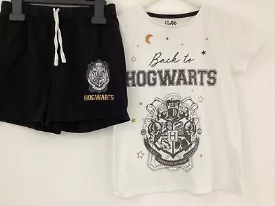 Buy Back To Hogwarts Short Summer Harry Potter Pyjamas, Age 6-7 Years • 2.99£