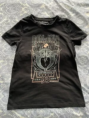Buy Bon Jovi  Keep The Faith USA 93 Tour Size 34  Chest Black T Shirt • 10£
