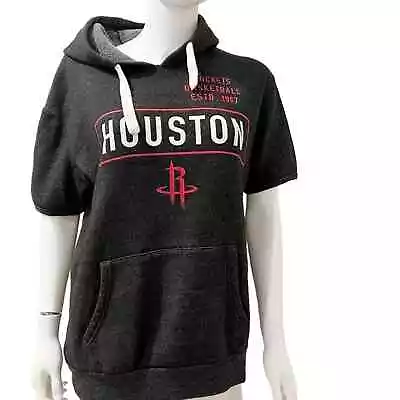 Buy Houston Rockets Sportiqe NBA Basketball Short Grey Sleeve Hoodie Merch M • 36.68£