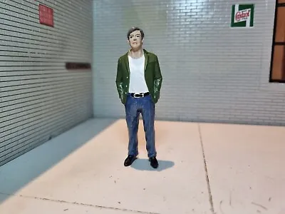 Buy Painted Figure Man Standing Garage Jeans Jacket  Diorama G Scale Model 1:24 • 15.95£
