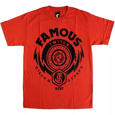 Buy Twitch Famous Stars And Straps Js Thunder T-Shirt Red Black • 18£