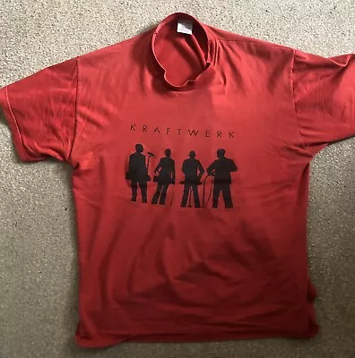 Buy Kraftwerk Tee Tshirt Shirt XL Vintage Red Electro Techno Screen Stars Fruit Loom • 74.95£