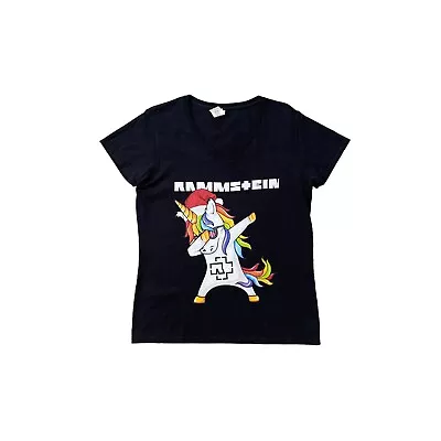 Buy Rammstein Women's Unicorn Dabbing Rock T-Shirt Size L • 51.97£