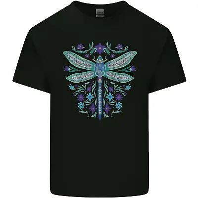 Buy A Floral Dragonfly Mens Cotton T-Shirt Tee Top • 7.99£