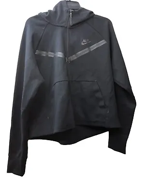 Buy Nike Women's Large Tech Fleece Full-Zip Jacket Long Sleeve Hoodie Black Grey • 80.51£