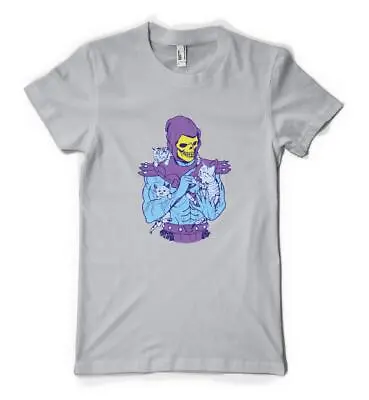 Buy Skeletor Loves Cats Heman Villain Kitty Lover Personalised Unisex Kids T Shirt • 14.49£