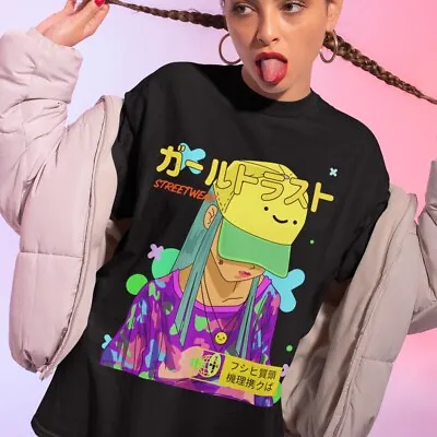 Buy Kawaii Anime Girl T Shirt - Urban Streetwear Top Featuring Cool Graphic • 9.95£