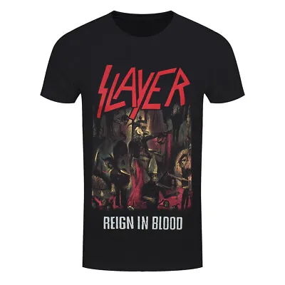 Buy Slayer T-Shirt Reign In Blood Metal Band Official Black New • 15.95£