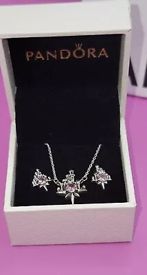 Buy Pandora Disney 50th Exclusive Fantasy Land Castle Necklace & Earrings Gift Set • 75.77£
