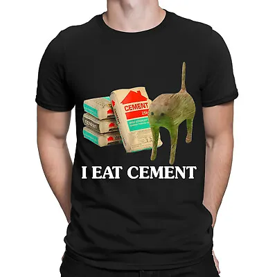 Buy I Eat Cement Cursed Cat Funny Meme Lovers Gift Joke Mens Womens T-Shirts #NED • 9.99£