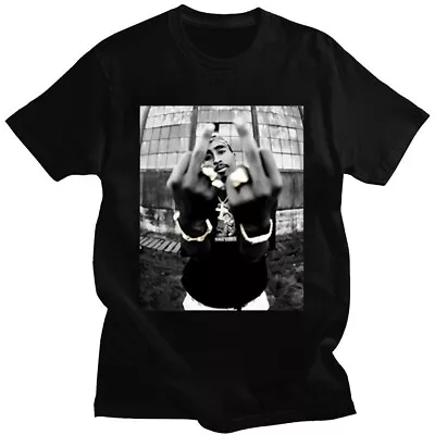 Buy Gangster Rap Tupac Shakur Rapper Hip Hop T Shirt Black T-shirt Tee Top Album UK • 11.99£