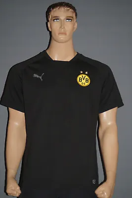 Buy PUMA BVB 09 Dortmund Casual Tea T-Shirt Black 751792-02 • 32.79£
