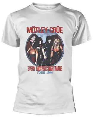 Buy Motley Crue Every Mothers Nightmare White T-Shirt OFFICIAL • 16.59£