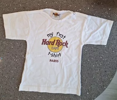 Buy My First Hard Rock Cafe T-shirt Paris ~ Toddler, Extra Small ~ Shoulder Poppers • 10.99£