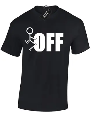 Buy F*ck Off Stickman Mens T-shirt Funny Rude Design Joke Printed Quality Top • 7.99£