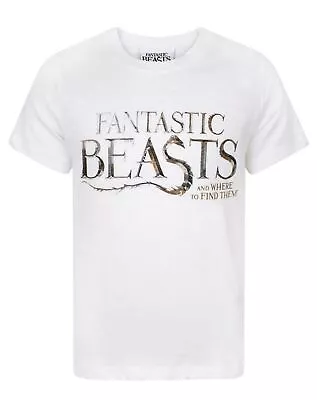 Buy Fantastic Beasts And Where To Find Them White Short Sleeved T-Shirt (Boys) • 6.99£