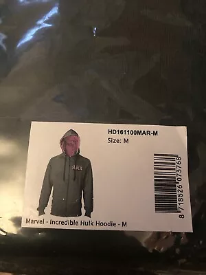 Buy Official Marvel Mens The Incredible Hulk Zip Hoodie - Jacket Green Medium M New • 29.75£