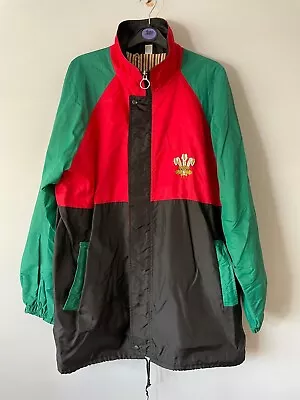 Buy Men's Vintage Sport Nylon Jacket Red/black/green Large • 22.99£