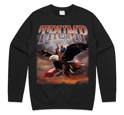 Buy Donald Trump Eagle Jumper Sweatshirt Funny 2024 Election Campaign Merch America • 23.99£