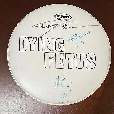 Buy Dying Fetus Signed Autographed Drum Head Metal Band Merch Tour • 236.81£
