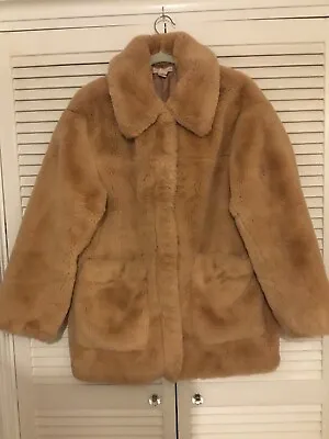 Buy H&M Beige Faux Fur Lined Oversize Coat Size 12 (EU 40) • 5£