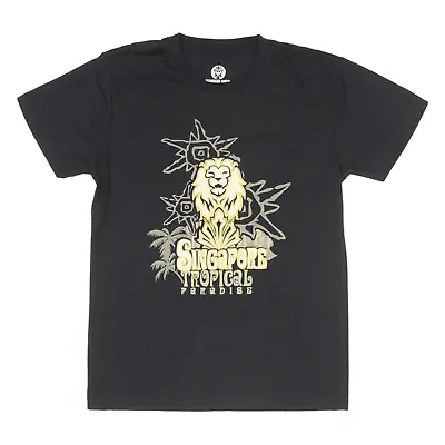 Buy GUARDIAN ANGEL Singapore Tropical Paradise T-Shirt Black Short Sleeve Womens S • 7.99£